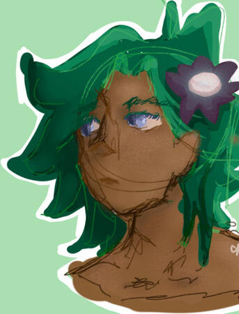 basic colored sketch headshot